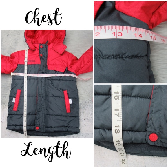 BIG CHILL Freestyle Fleece Lined Hooded Warm Winter Jacket Little Boys Small - Picture 11 of 11